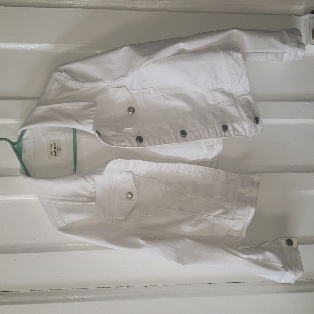White Crop Jean Jacket